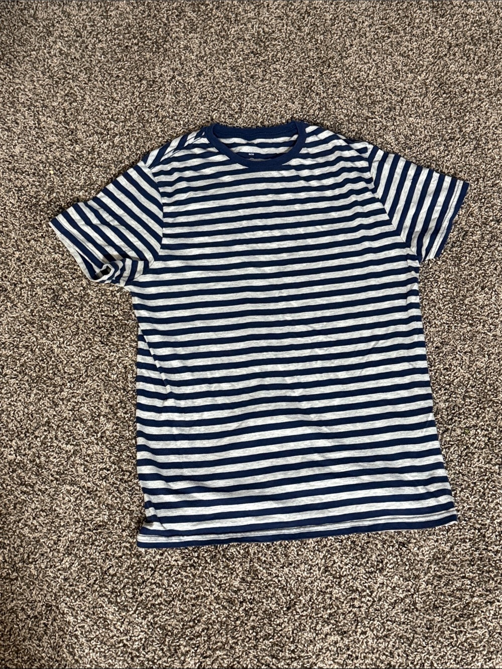 Goodfellow & Co Navy and White Striped Short Sleeve Tee
